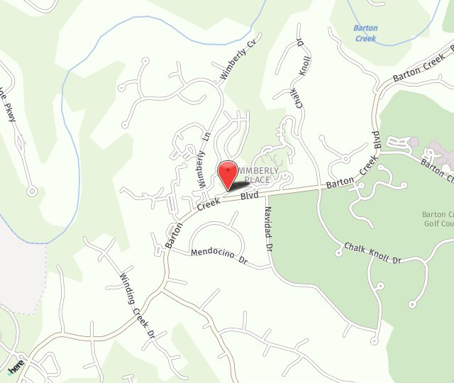 Location Map: 2700 Barton Creek Blvd. Austin, TX 78735